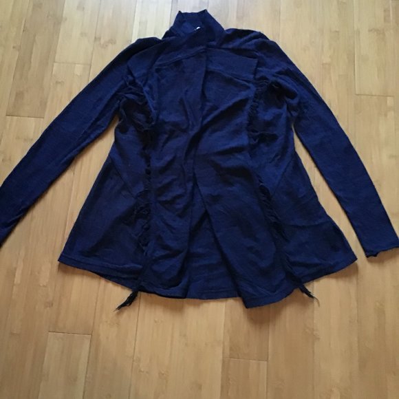 Free People Dark Navy Take a Bow Cardigan - Picture 2 of 5